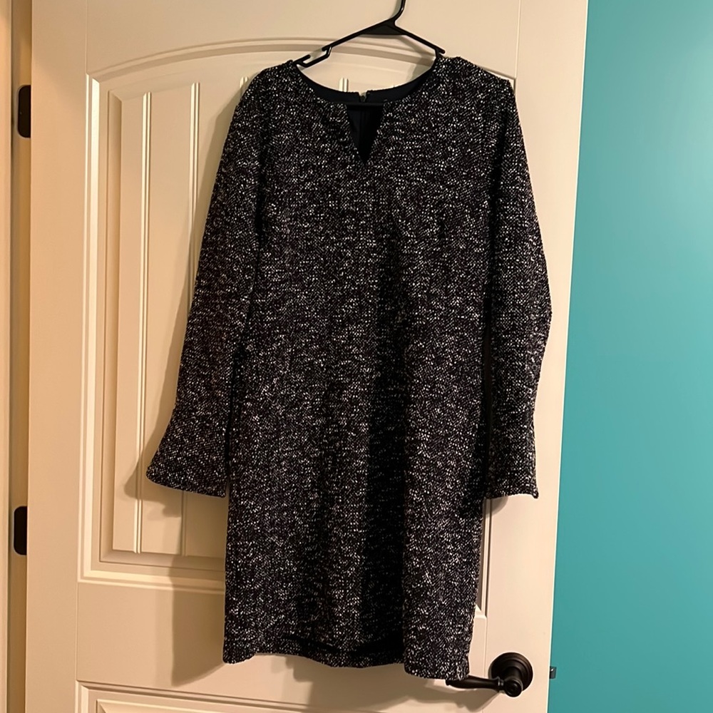 NWT Ann Taylor Navy Tweed Dress
